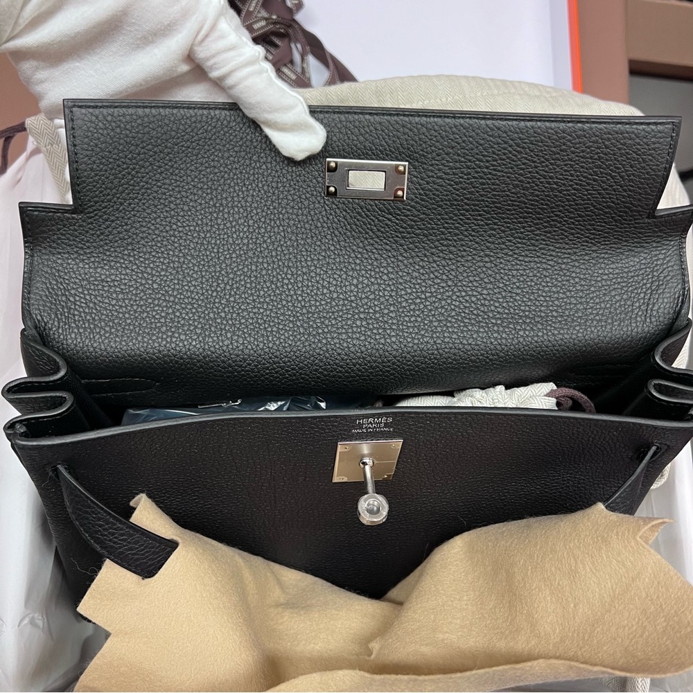 Hermes Kelly 32 Togo black and silver hardware - Picture 5 of 5
